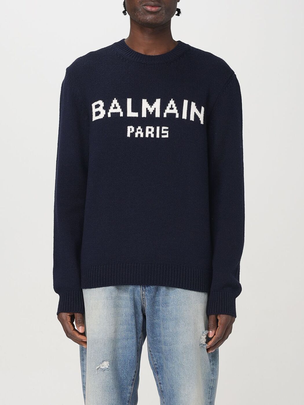 BALMAIN メンズ　ダメージセーター　ボーダー　ブラック&アイボリー 楽天市場】バルマン BALMAIN メンズ トップス セーター ニット