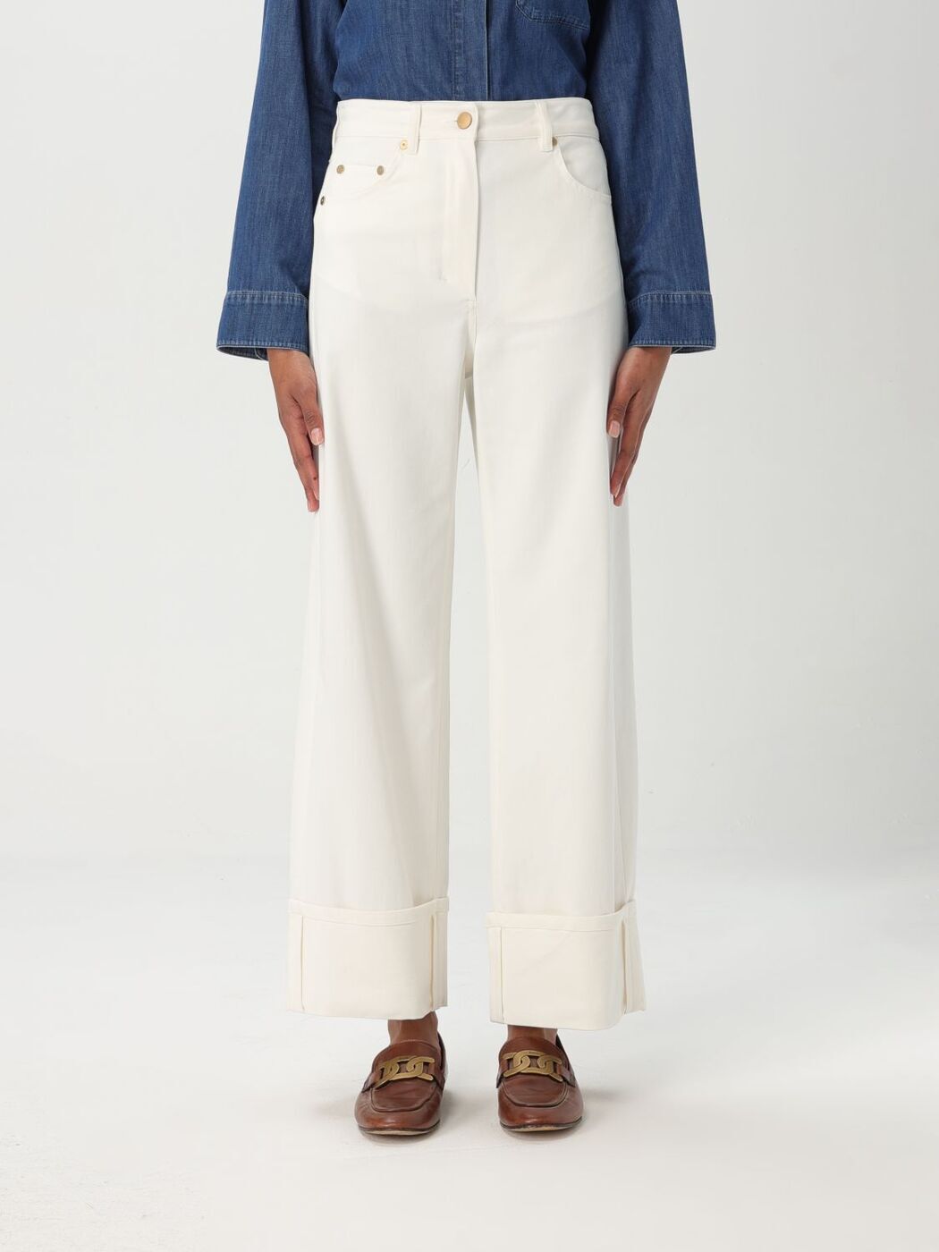 [マックスマーラ]EUREKA スリット シルクタキシードワイドパンツ マックスマーラ Max Mara MAX MARA LEISURE ワイドパンツ