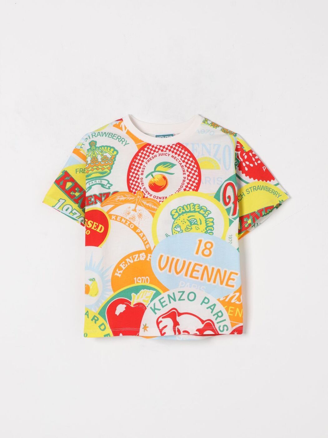 【直営店セール 】KENZO（ケンゾー）ロゴ入りTシャツ セール】ケンゾー KENZO KENZO Tシャツ PFE55TS2734SG DRAWN
