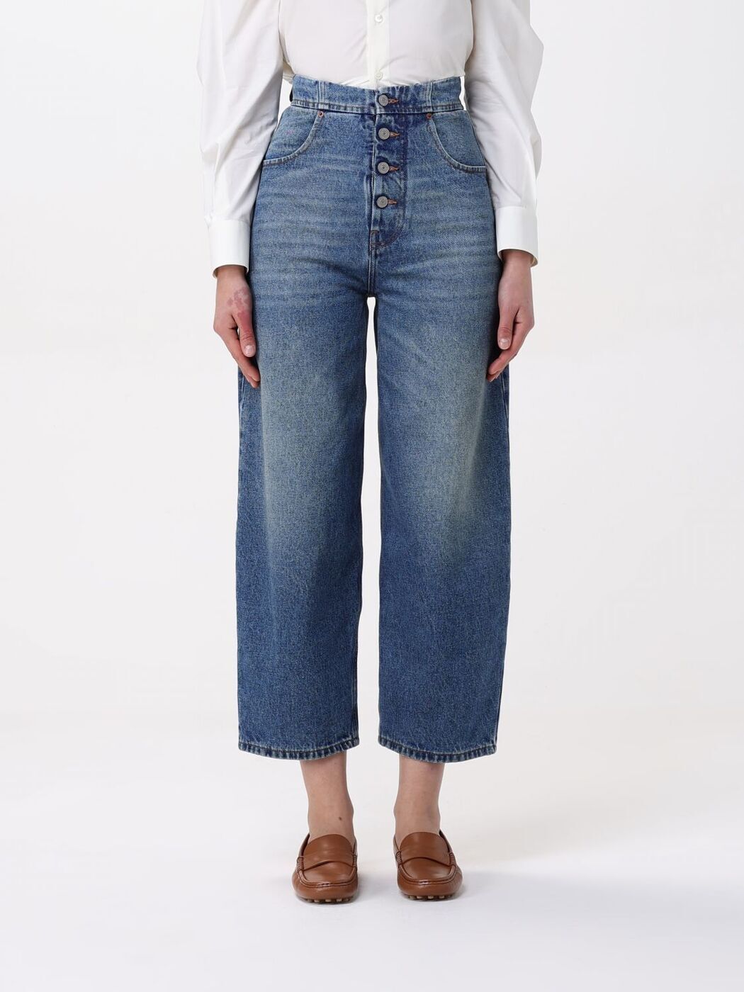 デニム・ジーパン MAISON MARGIELA Woman Jeans Blue S51LA0172S30876 961 Blue Maison Margiela Outlet: Jeans woman - Blue | Maison Margiela