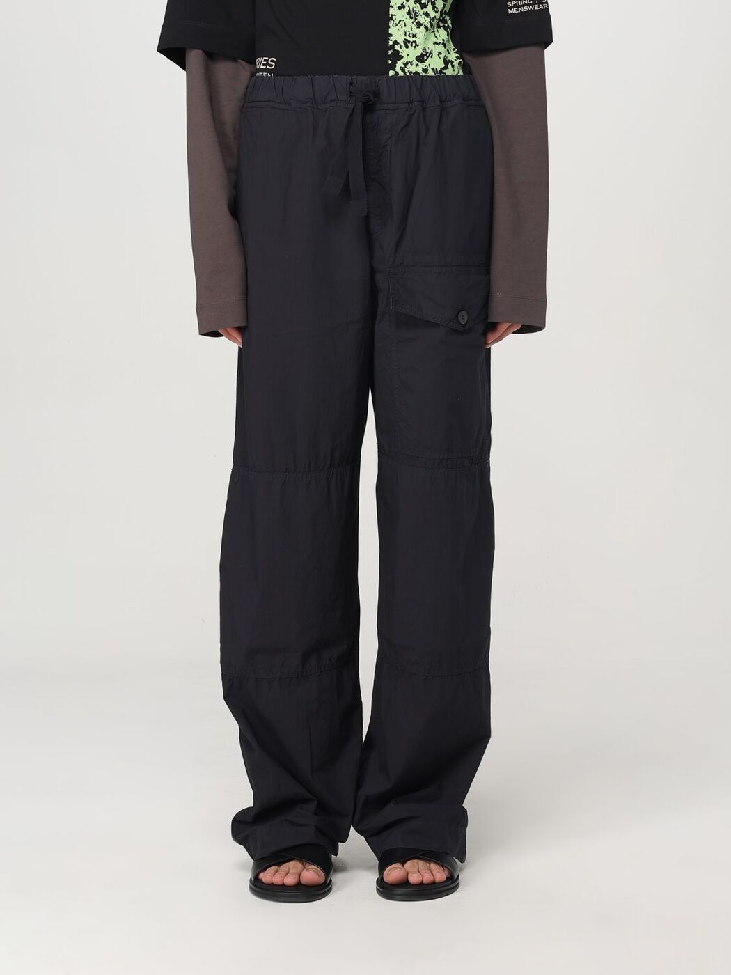 DRIES VAN NOTENドリスヴァンノッテン ベルト ワーク パンツ50 DRIES VAN NOTEN ドリスヴァンノッテン ワイドパンツ PAMPLONA