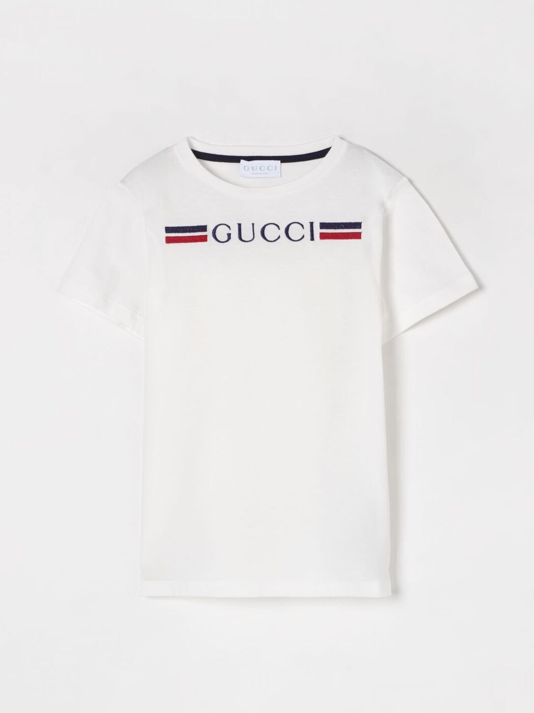【GUCCI】グッチ 2025ss Tシャツ ネイビー Printed cotton jersey T-shirt in navy | GUCCI® US