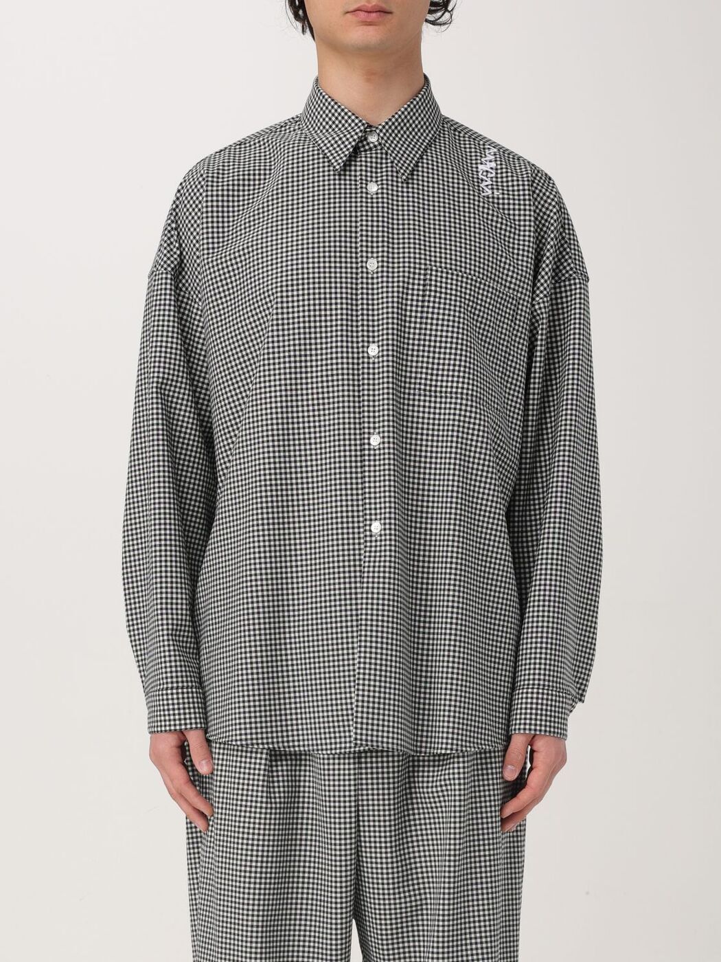 セール　新品未使用 正規品MARNIマルニ半袖ワークシャツロゴパッチハーフジップ MARNI - セール正規品 新品 MARNI マルニ 半袖ワークシャツ