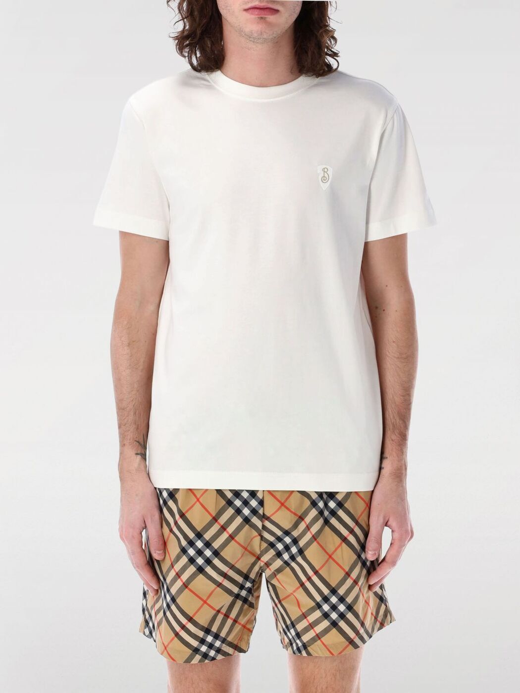 Burberry クルーネック半袖tシャツ ホワイト FW24/25 楽天市場】バーバリー BURBERRY クルーネック半袖Tシャツ