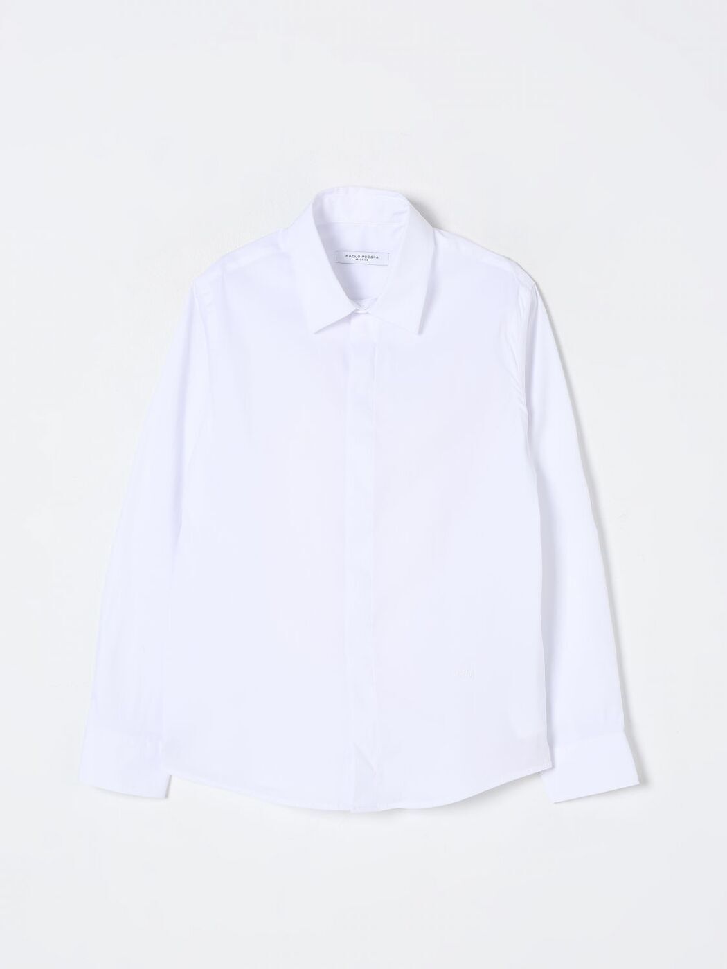 【1000円OFFクーポン配布中!!】 パオロペコラ PAOLO PECORA シャツ ボーイズ ホワイト Casual shirts PP3885 White 関税 送料無料 ラッピング無料 2025SS gi画像