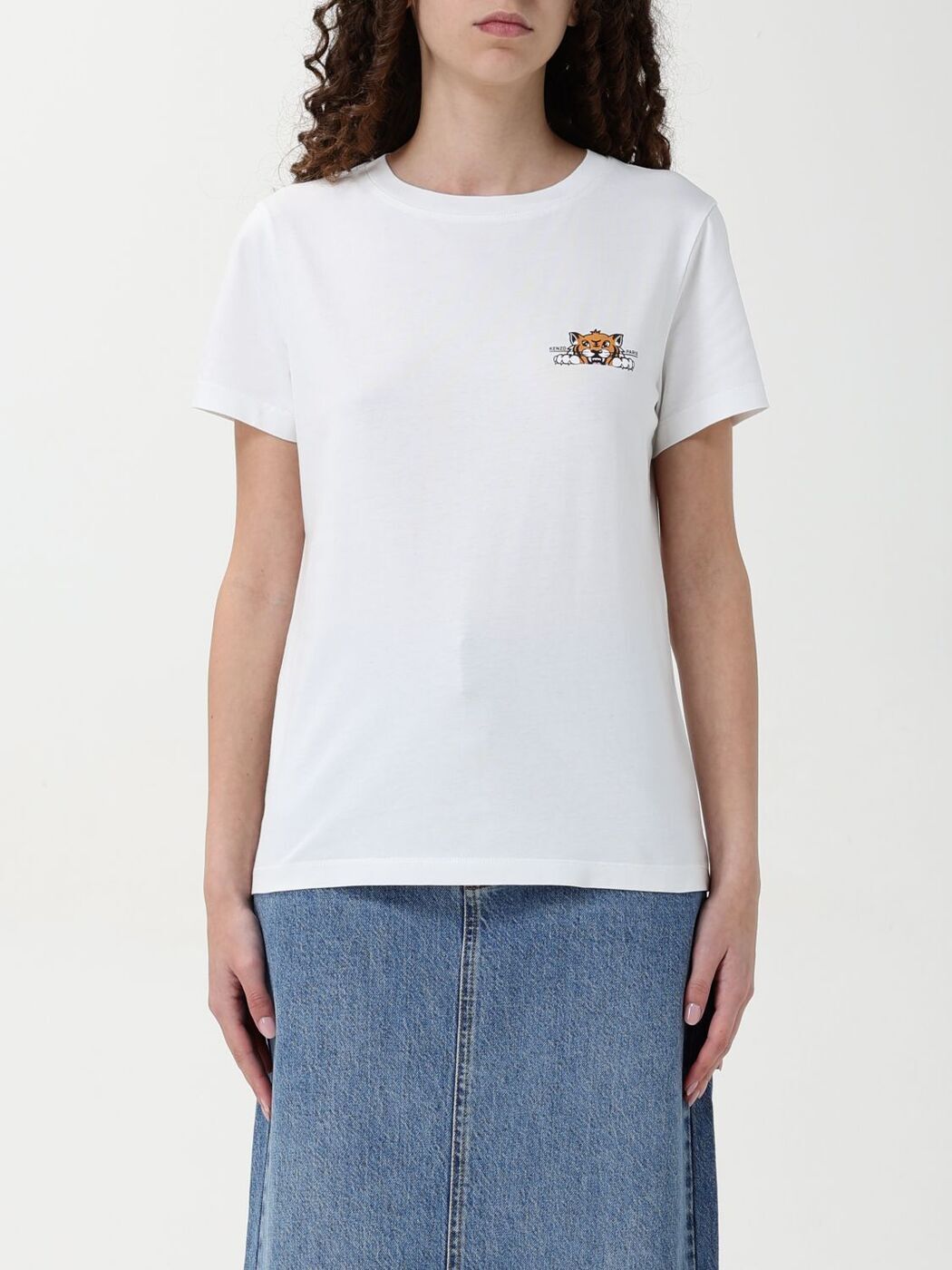 Tシャツ・カットソー KENZO Woman T-Shirt White FE52TS1164SG 02 s-l400.jpg
