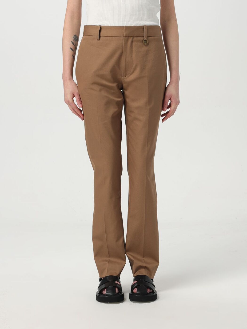 【BURBERRY】ストライプ チェック コットンブレンドワイドパンツ BURBERRY バーバリー ワイドパンツ LOUANE 8040597 8083148
