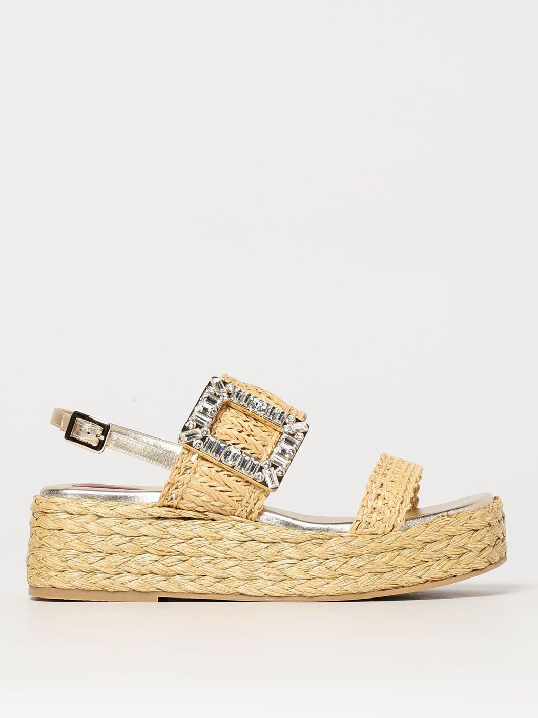 【ROGER VIVIER】ラメ素材 刺繍入り サンダル＊関税/送料込み ROGER VIVIER】ラメ素材 刺繍入り サンダル＊関税/送料込み