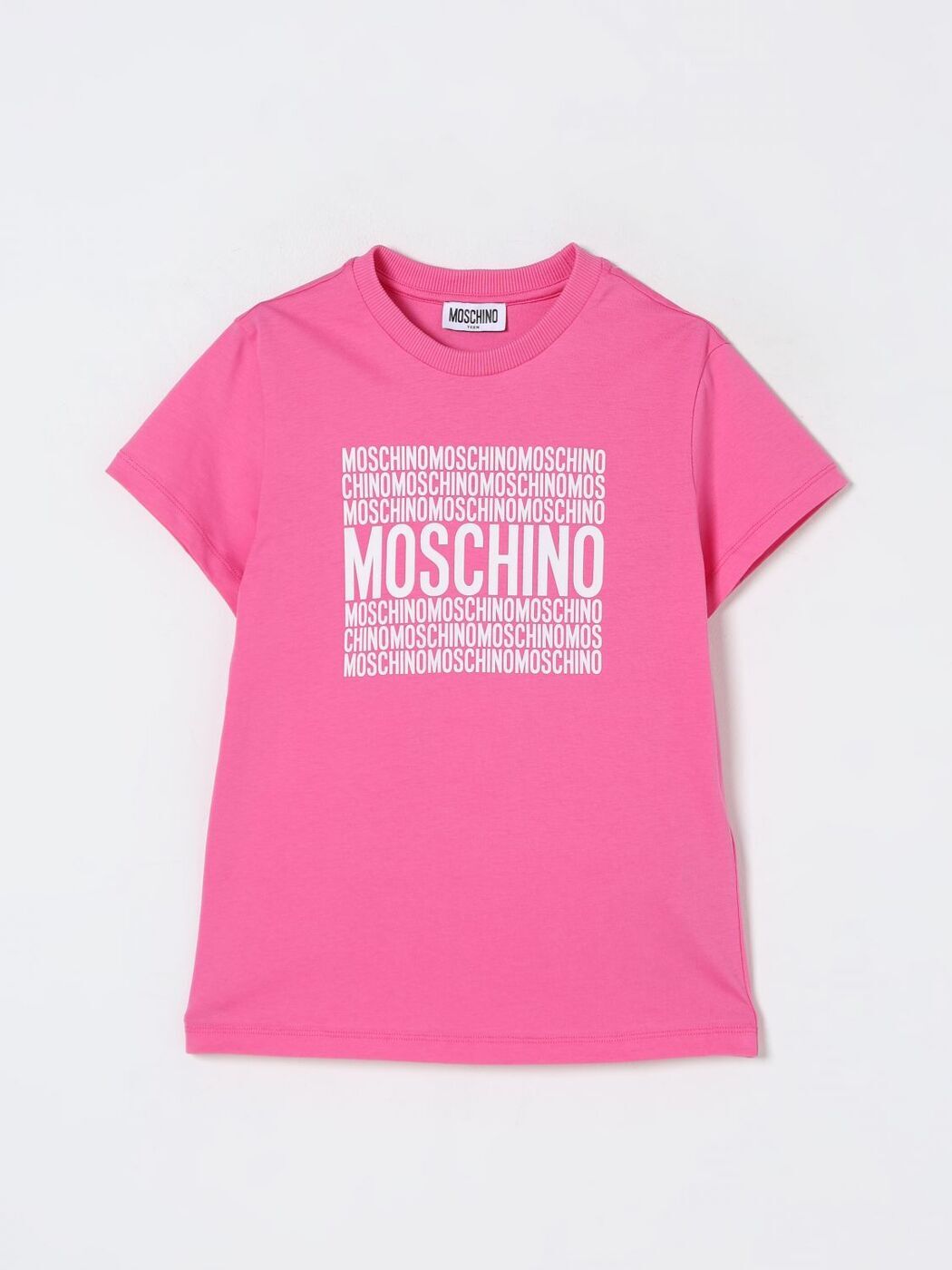 【a1293】MOSCHINO プリント 長袖 クルーネック カットソー F 赤 a1293】MOSCHINO プリント 長袖 クルーネック カットソー F 赤