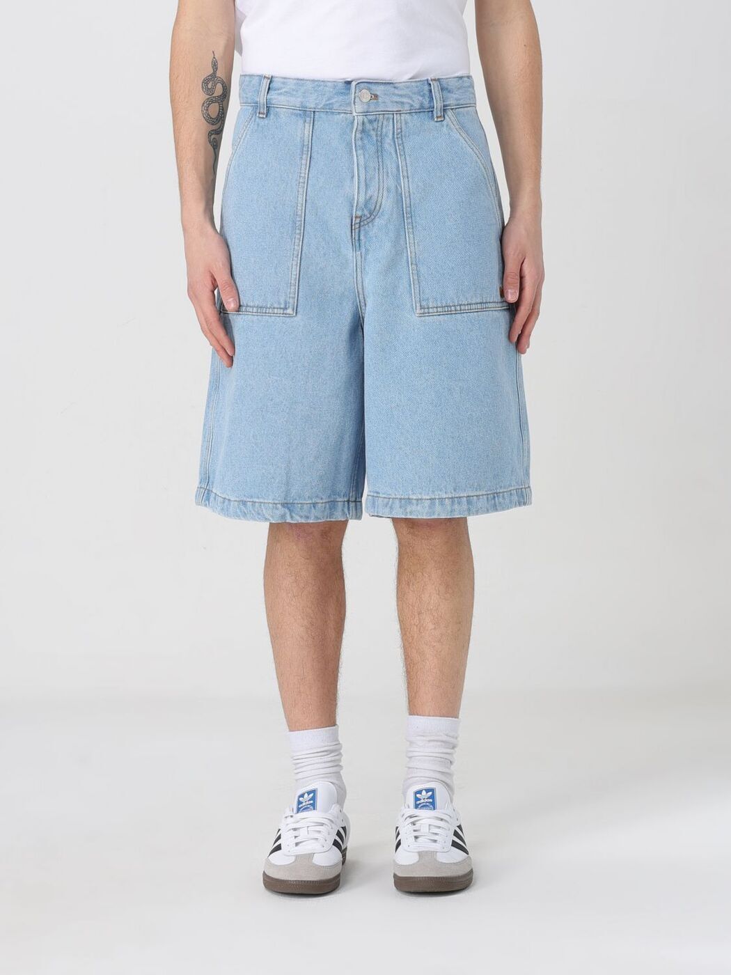 ハーフ・ショートパンツ MAISON KITSUNE DENIM SHORTS DENIM WORKWEAR SHORTS | Maison Kitsuné