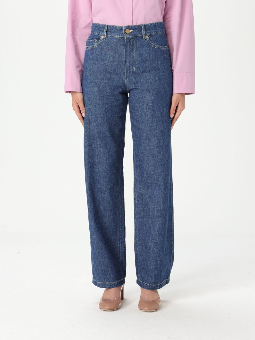 【★日本未入荷★】 S MAXMARA ☆ ワイドデニムパンツ JOHN S Max Mara(エス マックスマーラ) デニム・ジーパン(レディース