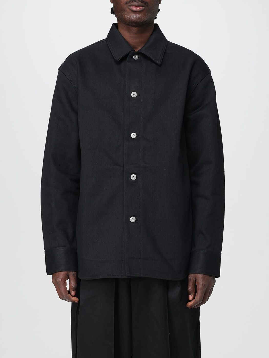 jil sander + グレー メルトンシャツコート 44 jil sander グレー メルトンシャツコート 44（JIL SANDER - 23AW