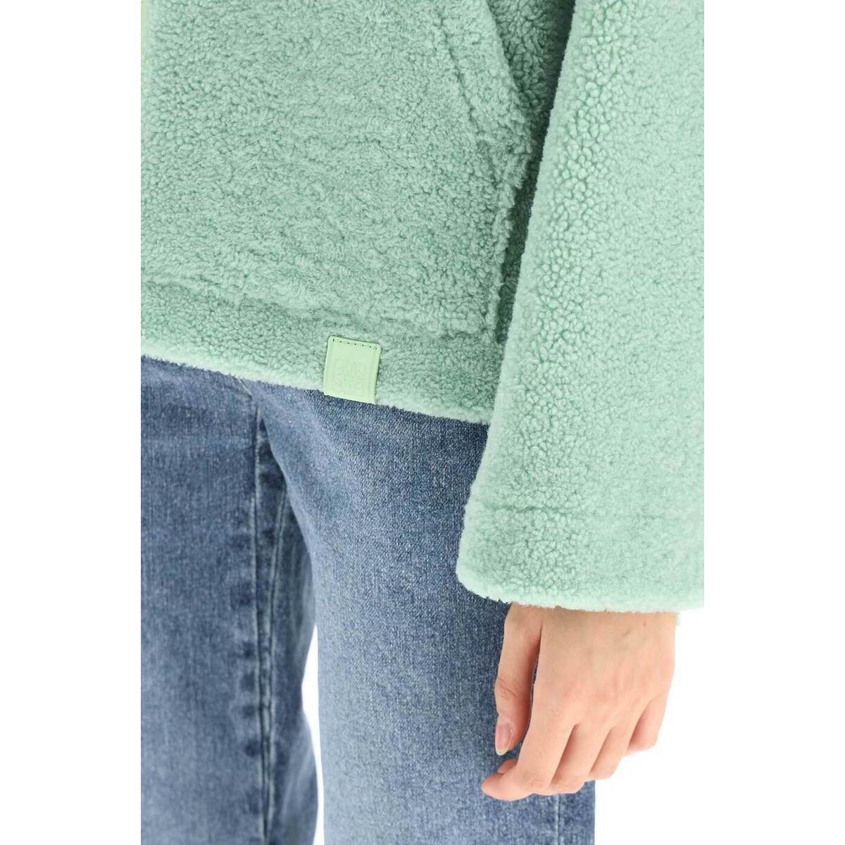 LOEWE ロエベ Verde Loewe Hooded Shearling Jacket トップス