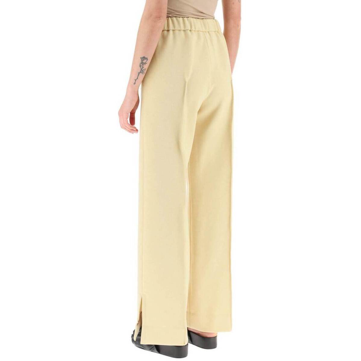 JIL SANDER ジルサンダー Beige Jil Sander Straight Jersey Pants