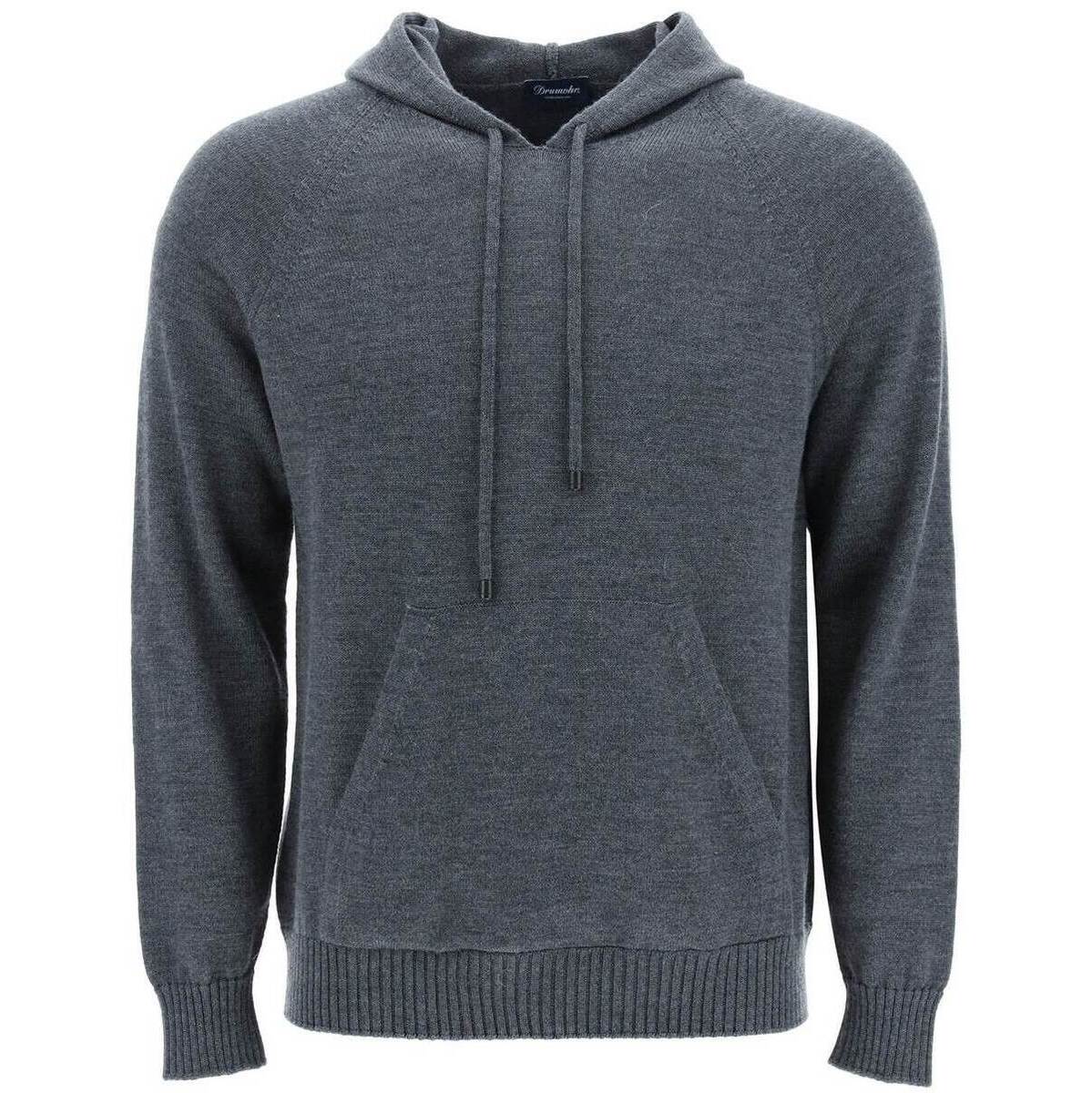 DRUMOHR ドルモア Grigio Drumohr knit hoodie トレーナー メンズ 秋冬2022 D7M220 ik