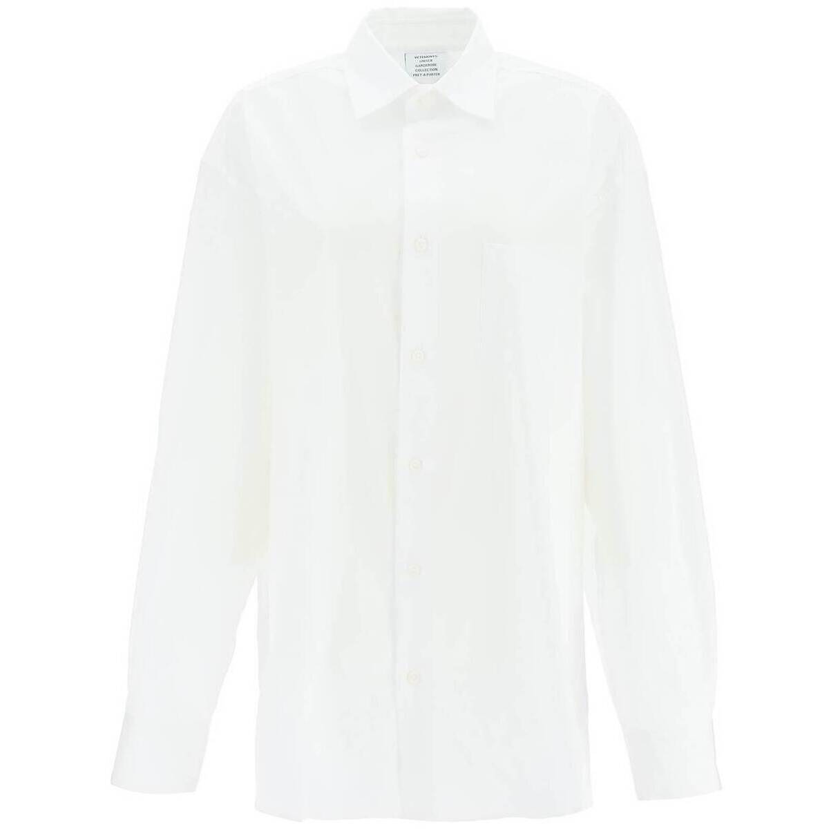 正規通販】 VETEMENTS ヴェトモン Bianco Vetements oversized shirt