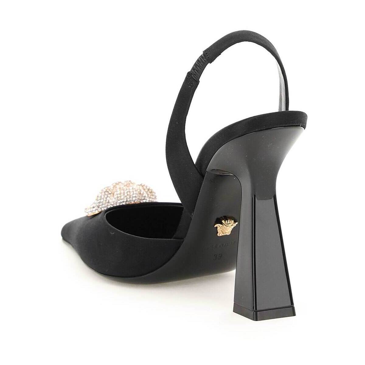 VERSACE ヴェルサーチ Nero Versace パンプス slingback 1A00619