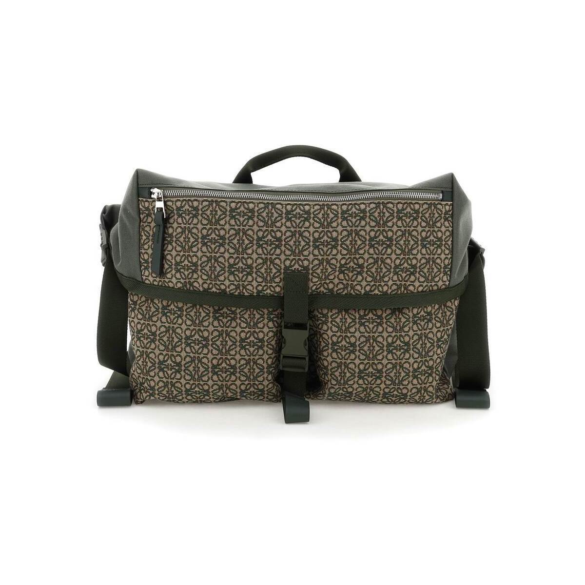 LOEWE ロエベ Colori misti Loewe anagram jacquard and canvas postman messenger バッグ メンズ 秋冬2022 B664M42X01 ik