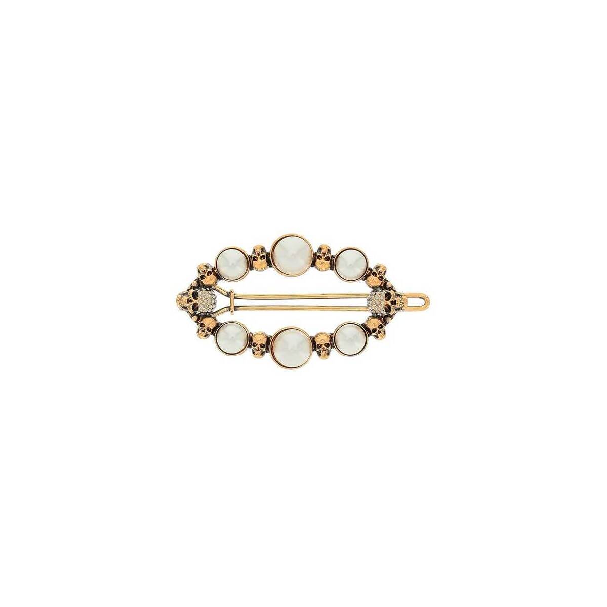 ALEXANDER MCQUEEN アレキサンダー マックイーン Colori misti Alexander mcqueen pearly skull hair clip ファッション小物 レディース 秋冬2022 667548 J160Z ik
