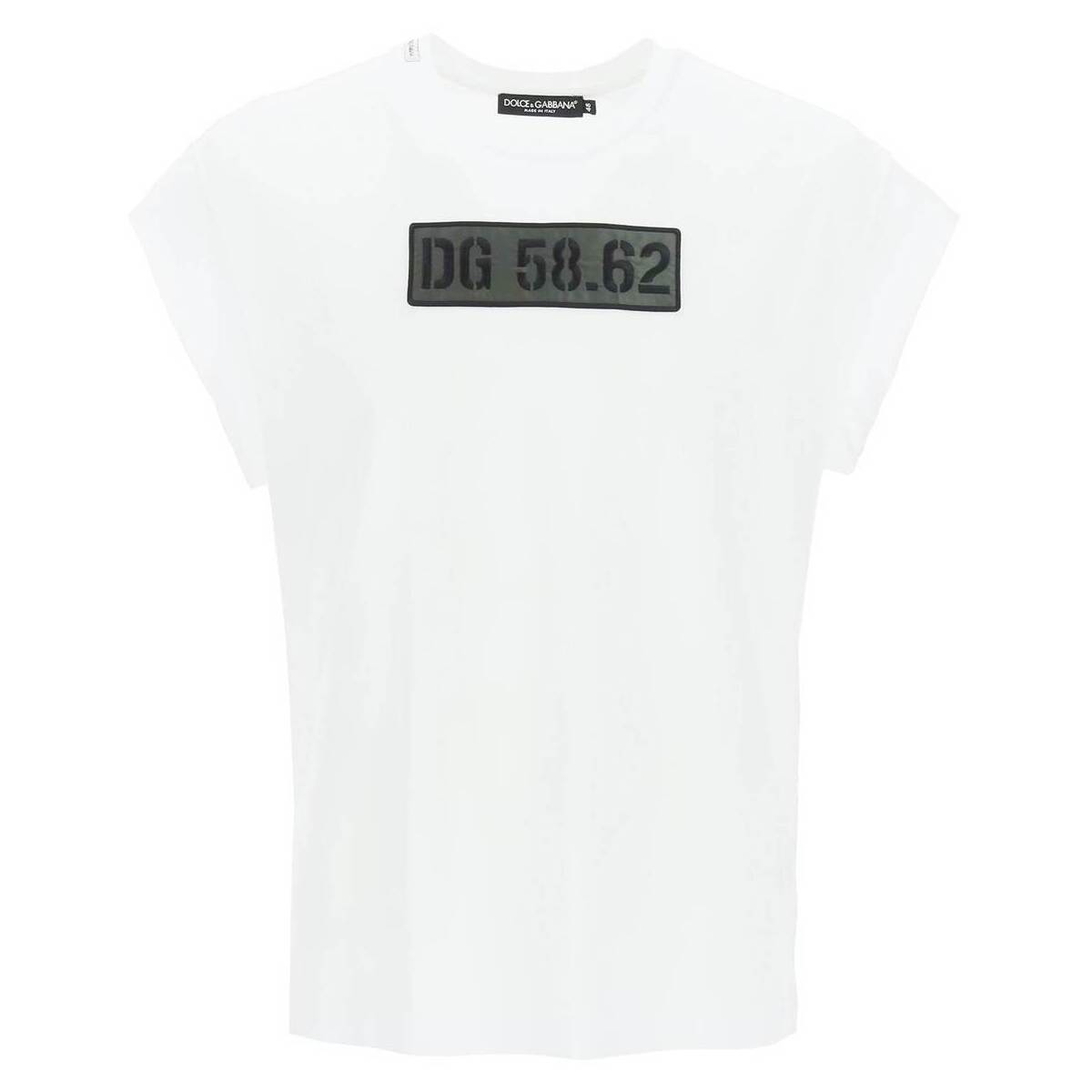 人気ブランドの Dolcegabbana ドルチェガッバーナ Bianco Dolce Gabbana Logo Patch T Shirt Tシャツ メンズ