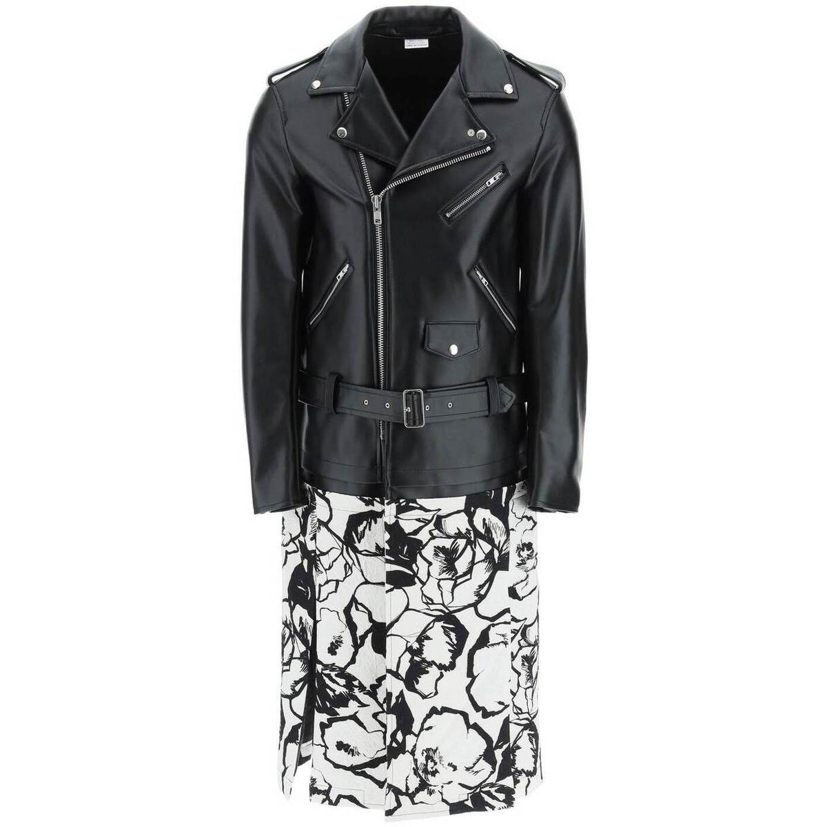 COMME DES GARCONS HOMME PLUS コムデギャルソン オム プリュス Colori misti Comme des garcons homme plus faux leather and brocade coat コート メンズ 春夏2022 PI J034 【関税・送料無料】【ラッピング無料】 ik
