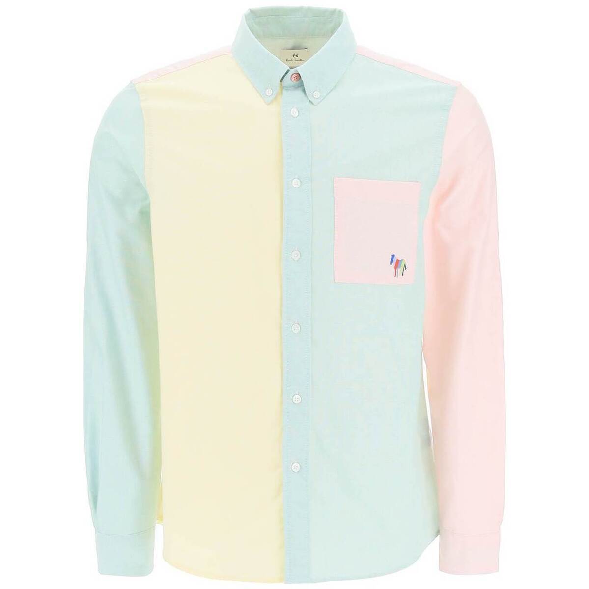 PAUL SMITH ポールスミス Colori misti Ps paul smith color-block shirt with embroidered zebra シャツ メンズ 春夏2022 M2R 289XM H21518 【関税・送料無料】【ラッピング無料】 ik