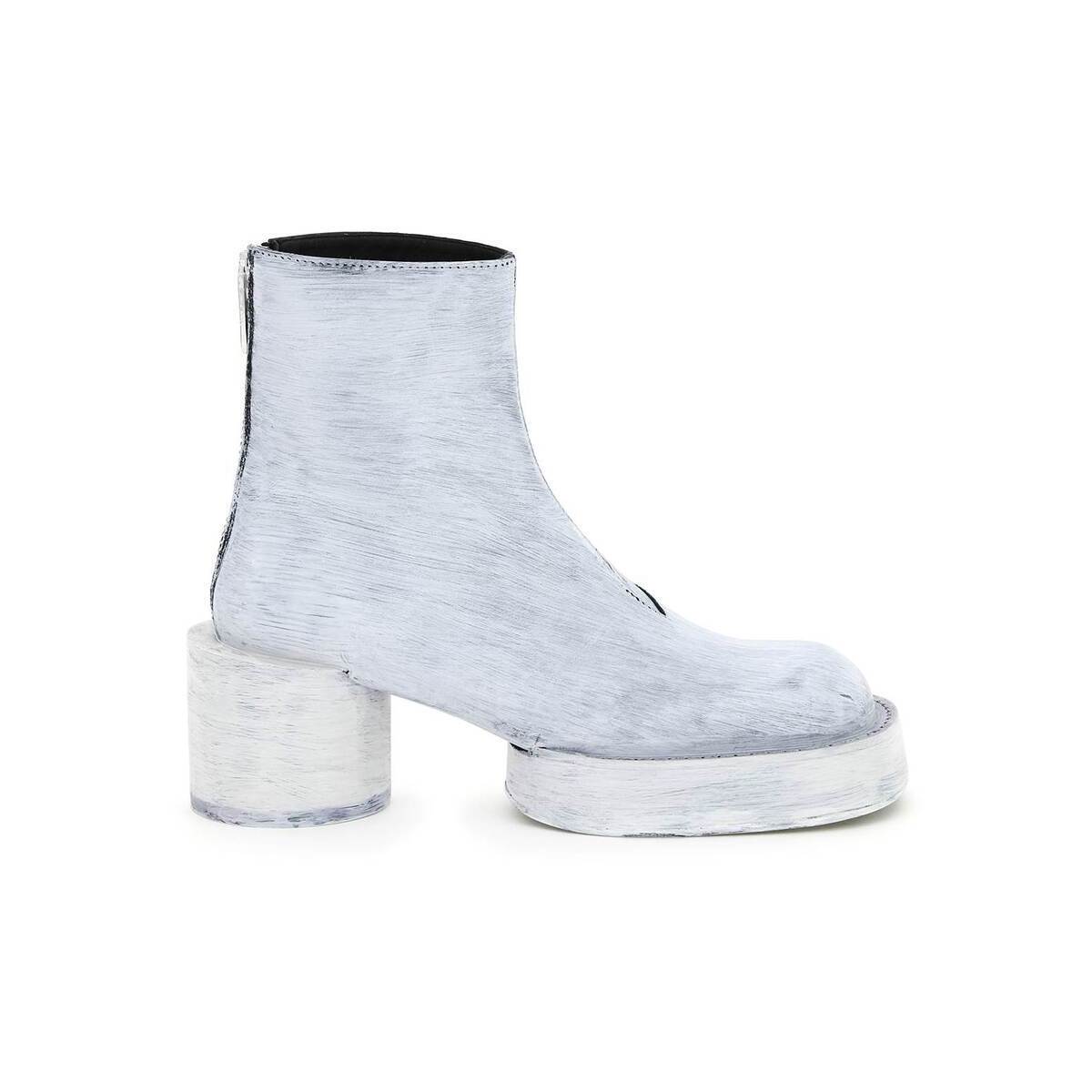 MM6 MAISON MARGIELA エムエム6 メゾン マルジェラ Bianco Mm6 maison margiela zippered boots ブーツ レディース 春夏2022 S66WU0084 P4613 【関税・送料無料】【ラッピング無料】 ik