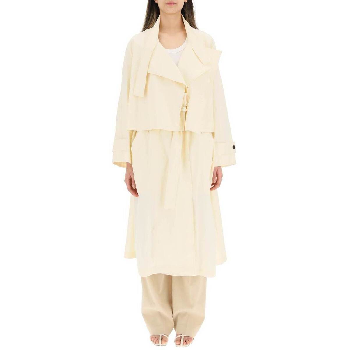 LOWCLASSICロウクラシックBeigeLowclassiclongcottontrenchcoatコートレディース春夏2022CT05CR【関税・送料無料】【ラッピング無料】ik