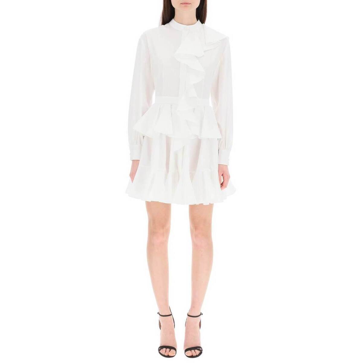 ALEXANDERMCQUEENアレキサンダーマックイーンBiancoAlexandermcqueenruffledpoplinminidressドレスレディース春夏2022686654QAAAD【関税・送料無料】【ラッピング無料】ik