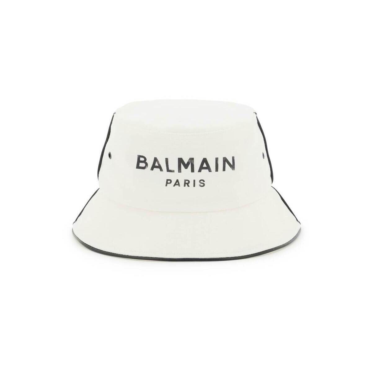 （訳ありセール 公式 BALMAIN バルマン Colori misti Balmain b-army cotton bucket hat 帽子 メンズ 春夏2022 XH0XB001MB38 ik eurofarma.al eurofarma.al