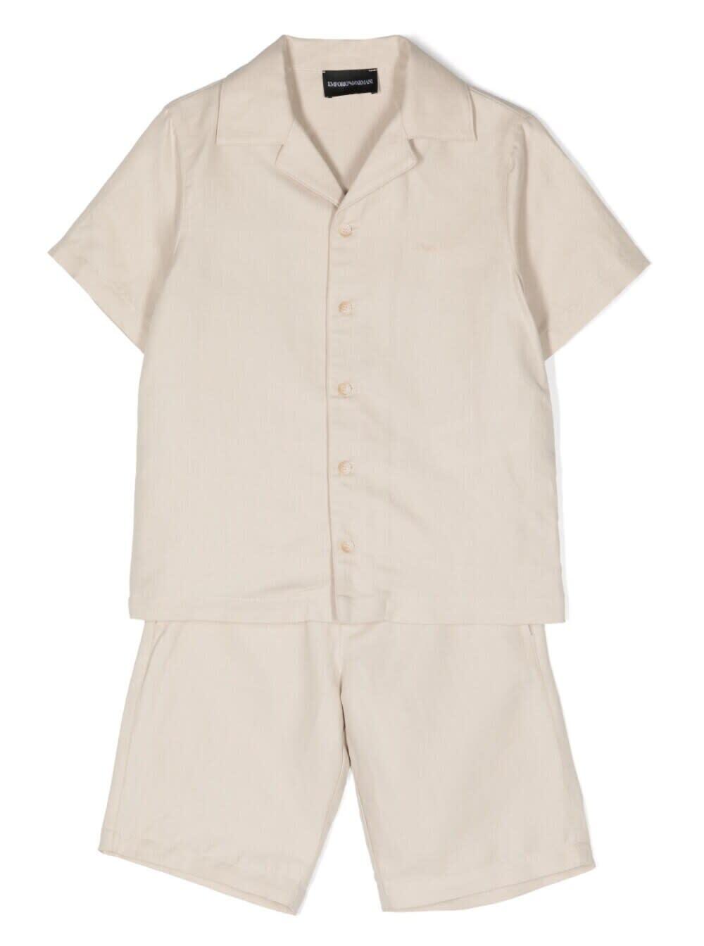 EMPORIO ARMANI エンポリオ・アルマーニ Beige セットアップ ボーイズ 春夏2023 3R4VJ44N7RZ01A6 【関税 ・送料無料】【ラッピング無料】 ia BRANDSHOP・クラージュ