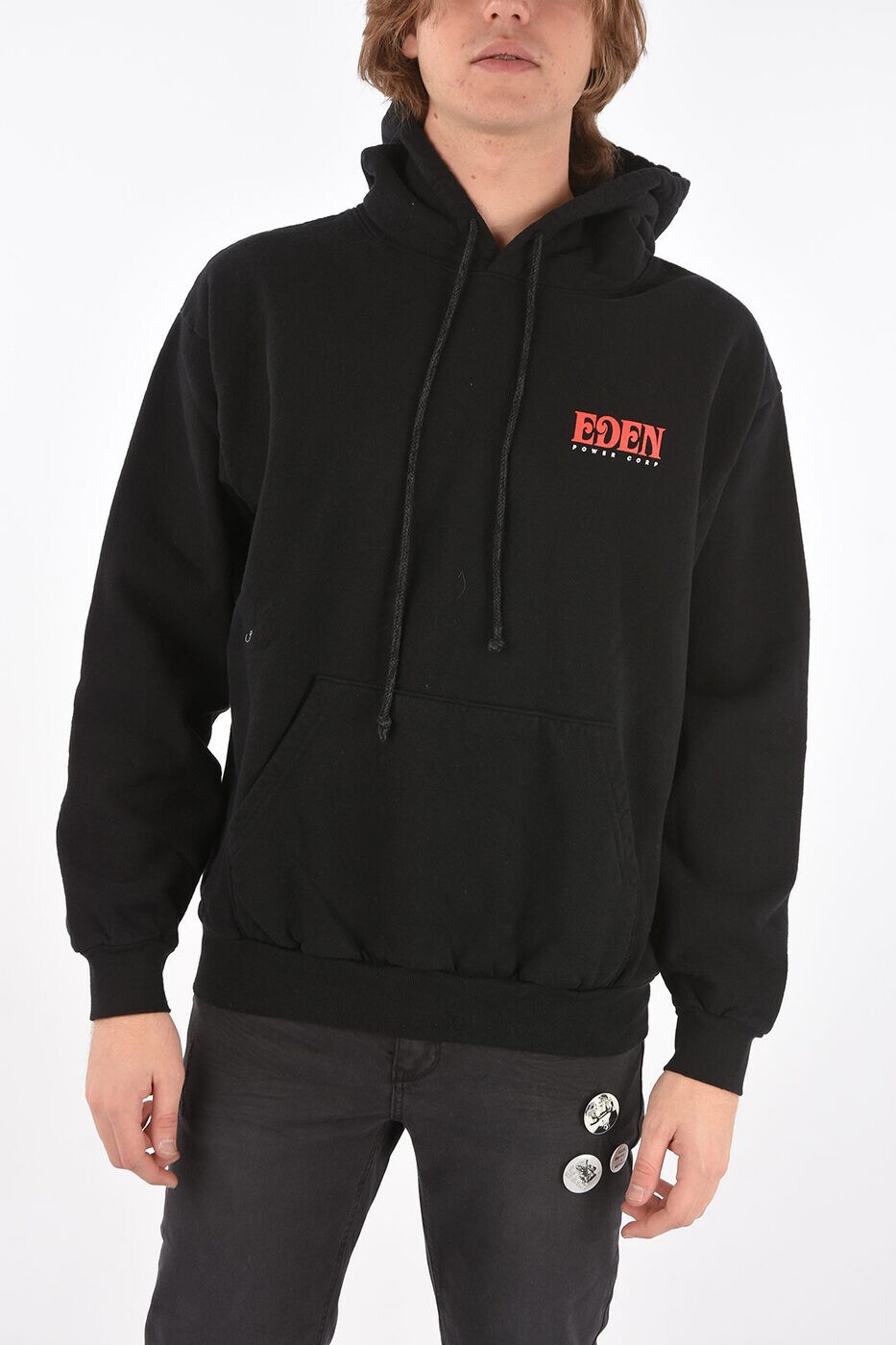 エデンパワーコープ EDEN POWER CORP クルーネックスウェットシャツ トレーナー メンズ ブラック Crew neck sweatshirts SS21027BLR 関税 送料無料 ラッピング無料 2025SS dk画像