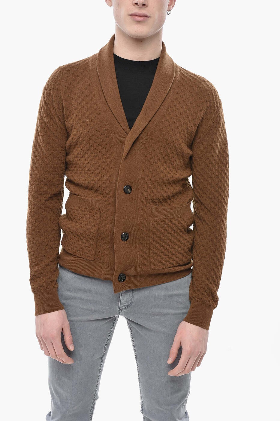 パオロペコラ PAOLO PECORA セーター ニットウェア メンズ ブラウン Knitwear 24IC1M0A064F0022262 関税 送料無料 dk｜BRANDSHOP「il Tesoro」