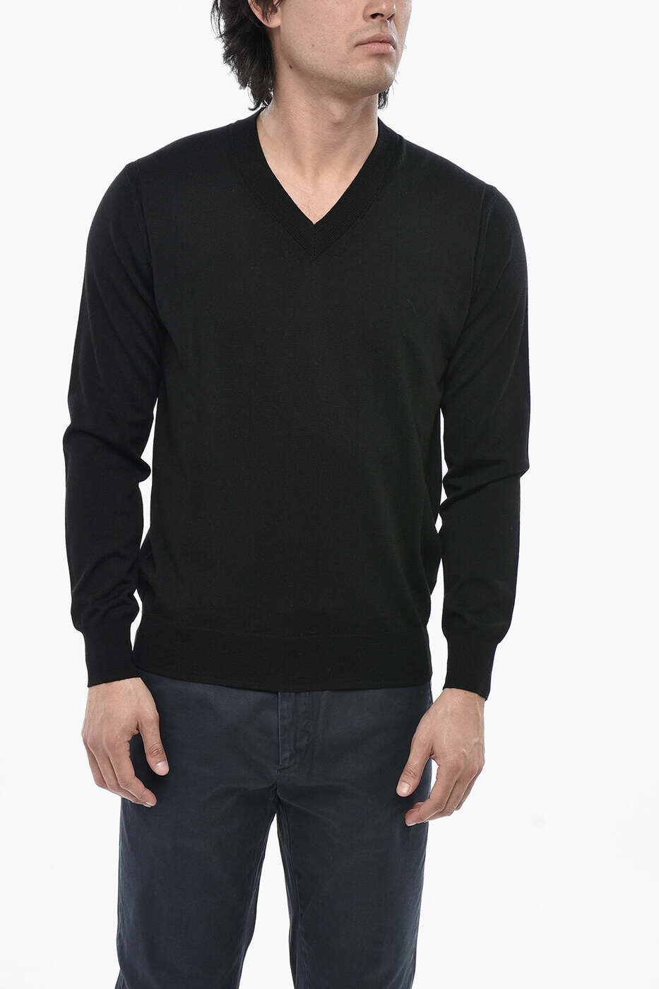 パオロペコラ PAOLO PECORA プルオーバー 編み物御召しもの メンズ 黒いこと Knitwear 24集積回路1M0A009F0019000 関税 貨物輸送無料 dk