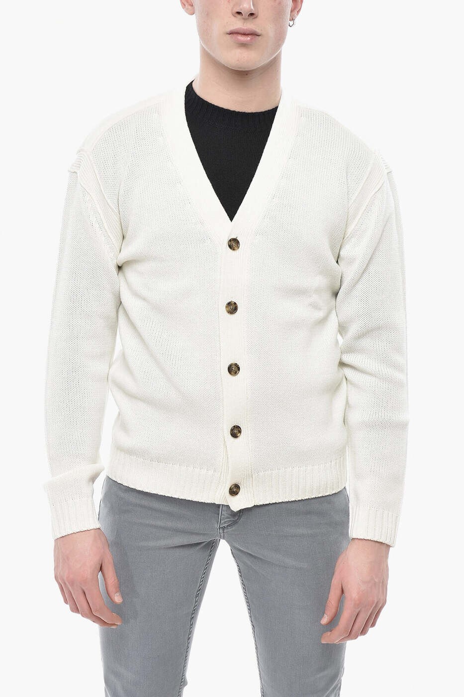 パオロペコラ PAOLO PECORA プルオーバー 編み物御召しもの メンズ 白いこと Knitwear 24集積回路1M0A073F0061102 関税 貨物輸送無料 dk