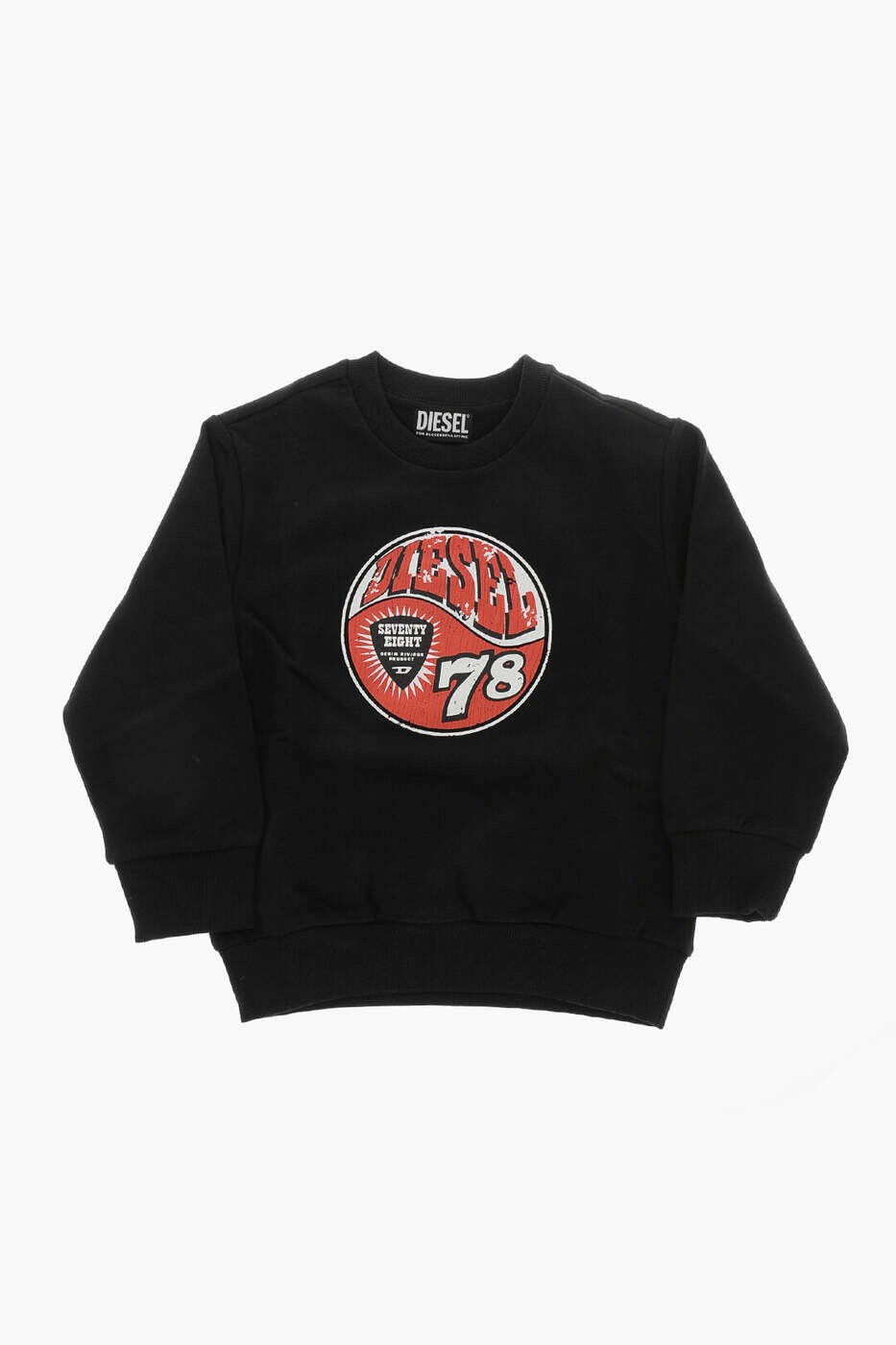 ディーゼル DIESEL クルーネックスウェットシャツ 調教師 ボーイズ 黒いこと Crew neck sweatshirts J02569 KYA1P K900 関税 貨物輸送無料 dk