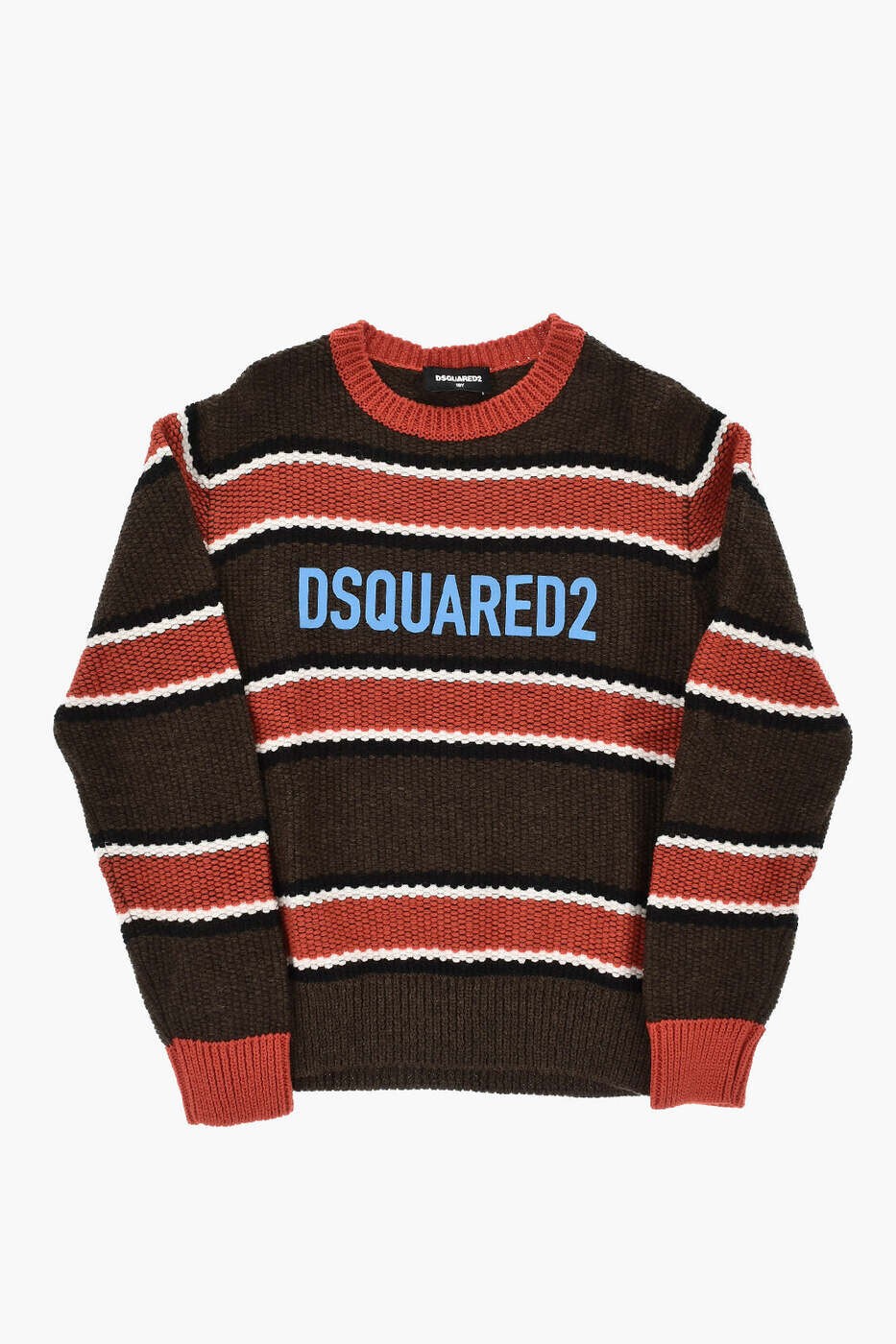 ディースクエアード DSQUARED2 クルーネックジャンパー 編み物御召しもの ボーイズ 赤銅色 Crew neck jumpers DQ1939 D0A57 DQ770 関税 貨物輸送無料 dk