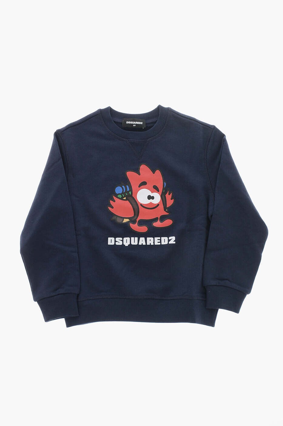ディースクエアード DSQUARED2 クルーネックスウェットシャツ 調教師 ボーイズ 青碧 Crew neck sweatshirts DQ1961 D009B DQ875 関税 貨物輸送無料 dk