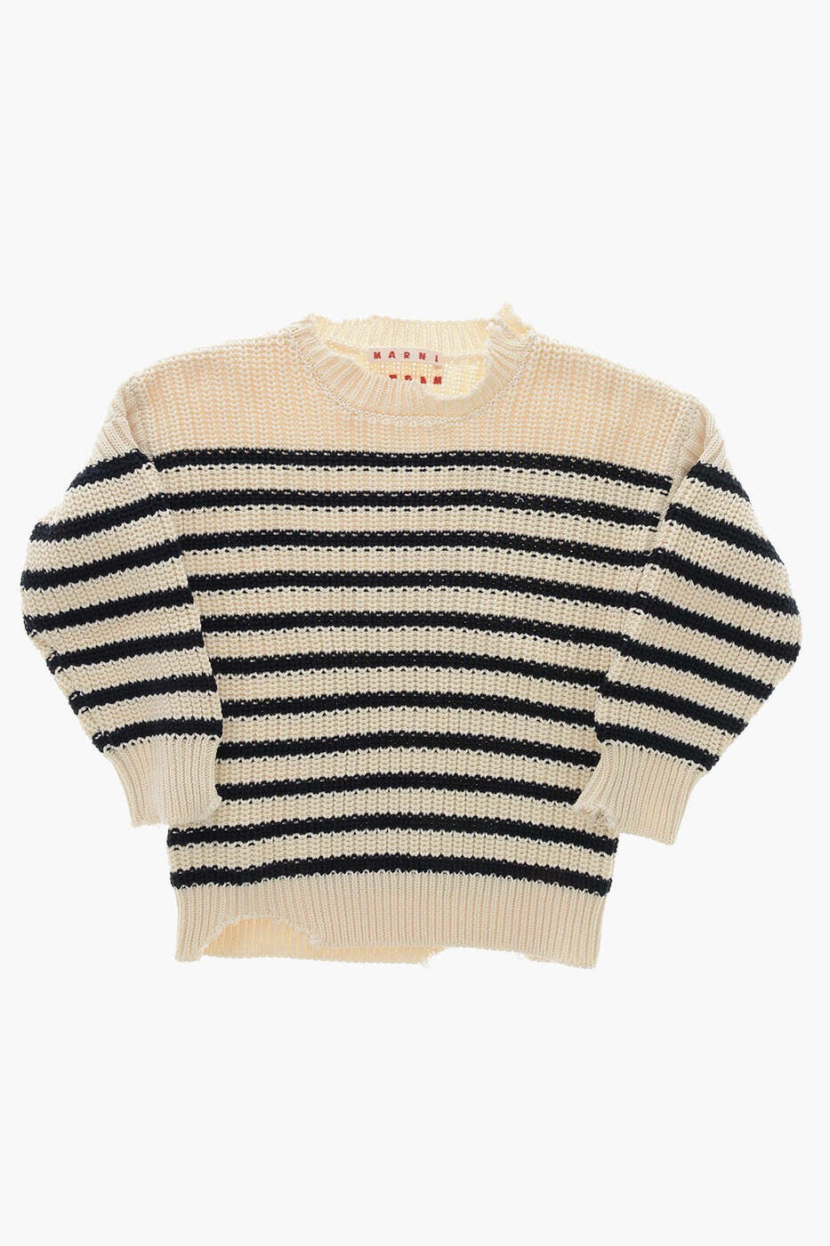 マルニ MARNI クルーネックジャンパー 編み物御召しもの ボーイズ 黒いこと Crew neck jumpers M01371 M00UA 0MC1B 関税 貨物輸送無料 dk