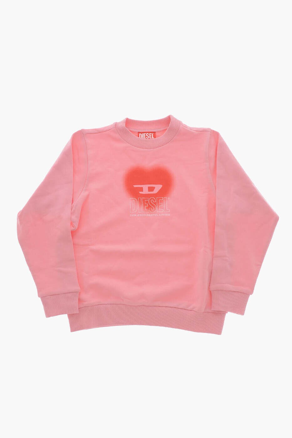 ディーゼル DIESEL クルーネックスウェットシャツ 調教師 ガールズ サクラ色 Crew neck sweatshirts J02230 0JFAV K310 関税 貨物輸送無料 dk