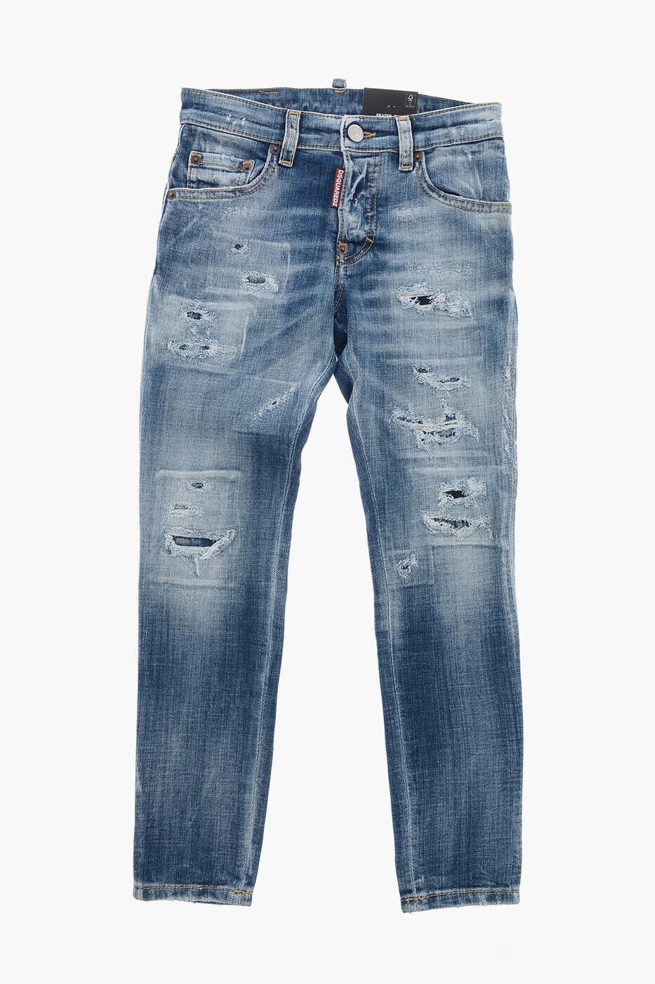 ディースクエアード DSQUARED2 レギュラーフィットジーンズ デニム ボーイズ ブルー Regular fit jeans DQ03LD D0A5Q DQ01 関税 送料無料 dk|BRANDSHOP「il Tesoro」