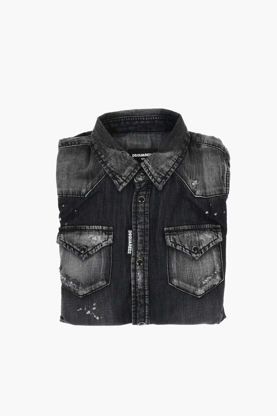 ディースクエアード DSQUARED2 プルオーバー ボーイズ 薄墨色 Casual shirts DQ02DG D0A62 DQ02 関税 貨物輸送無料 dk