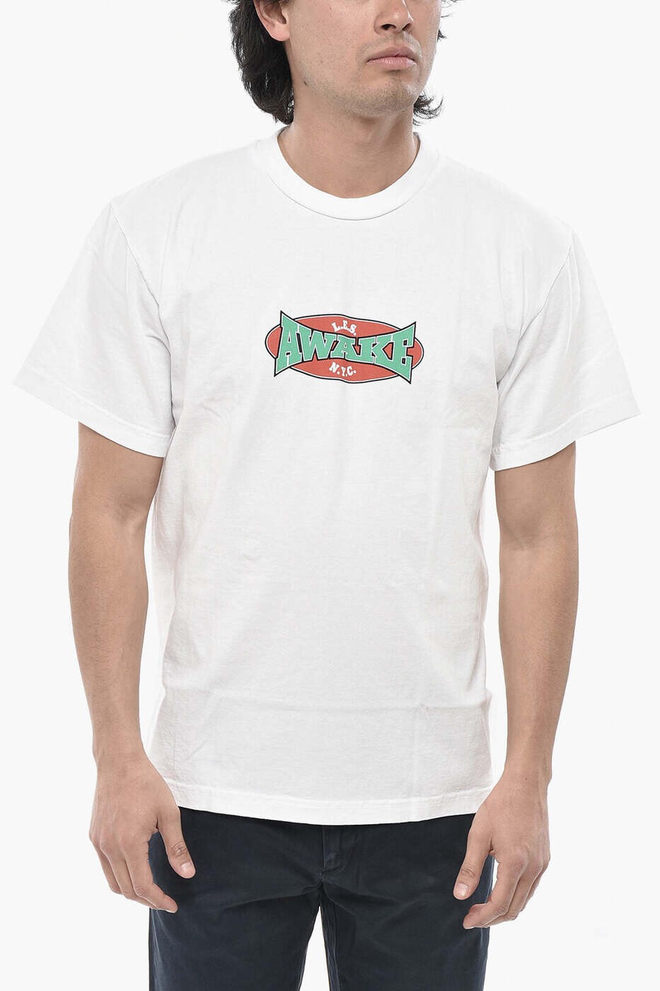 アウェイクニューヨーク AWAKE NEW YORK Tシャツ メンズ ホワイト T-shirts AWK FW24 TS309 WHITE 関税 送料無料 dk