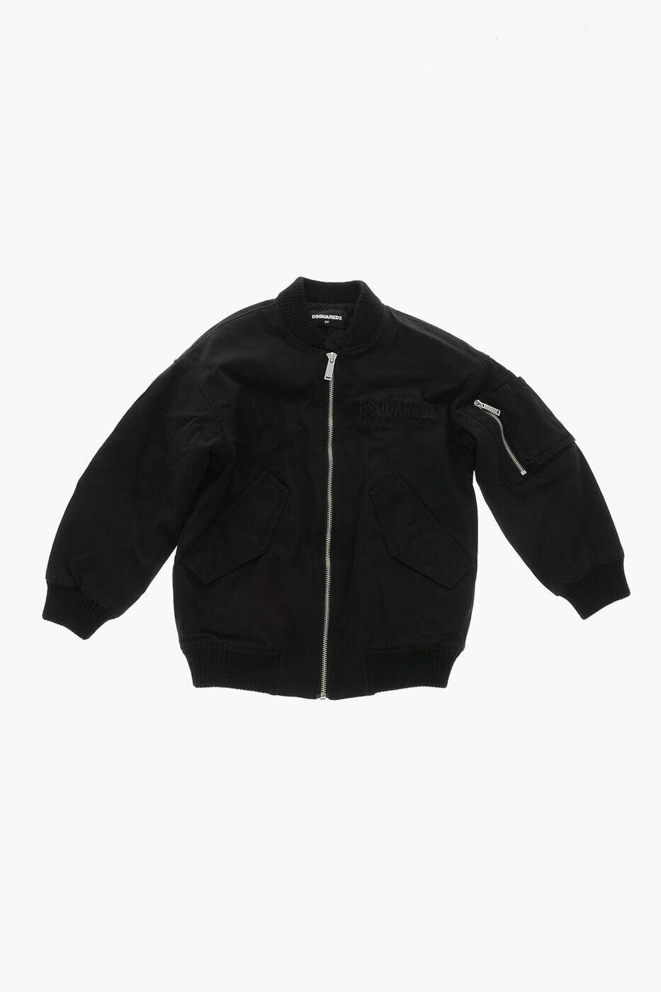 ディースクエアード DSQUARED2 ボンバージャケット 上衣 ボーイズ 黒いこと Bomber jackets DQ1902 D0093 DQ900 関税 貨物輸送無料 dk