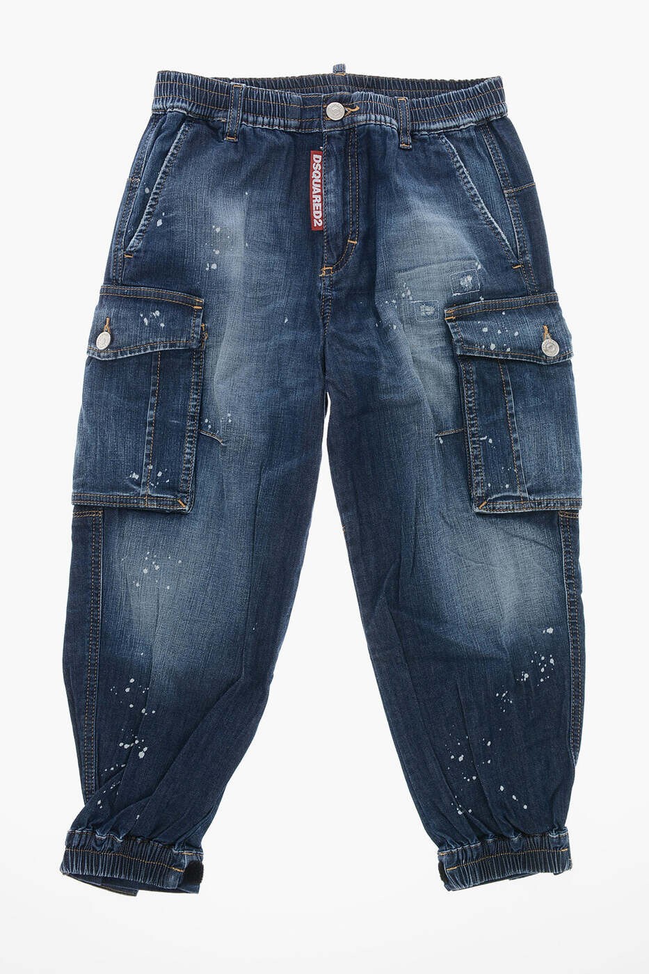 ディースクエアード DSQUARED2 ズボン下 ボーイズ 青碧 Cargo trousers DQ1924 D0A63 DQ01 関税 貨物輸送無料 dk