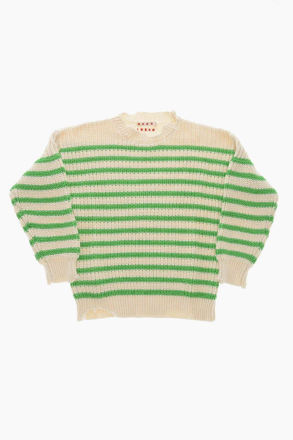 マルニ MARNI クルーネックジャンパー 編み物御召しもの ボーイズ 白いこと Crew neck jumpers M01371 M00UA 0MC1A 関税 貨物輸送無料 dk