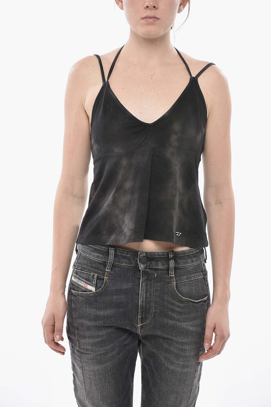 ディーゼル DIESEL プルオーバー トップス レディース 黒いこと T-shirts and tops A18796 RQMAZ 900 関税 貨物輸送無料 dk