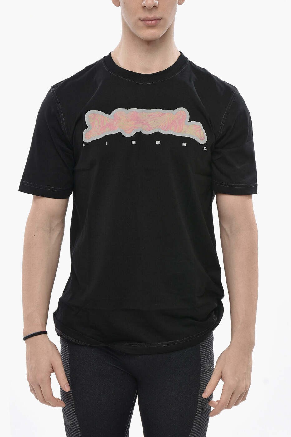 ディーゼル DIESEL ティーシャツ メンズ 黒いこと T-shirts A12287 0QIAM 9XX 関税 貨物輸送無料 dk