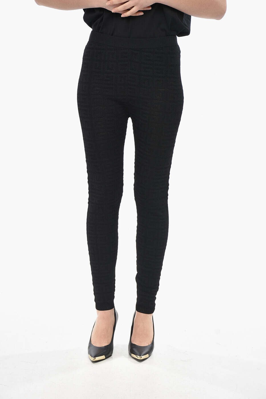 ジバンシィ GIVENCHY レギンス レディース 黒いこと Leggings BW50S44ZD6 001 関税 貨物輸送無料 dk