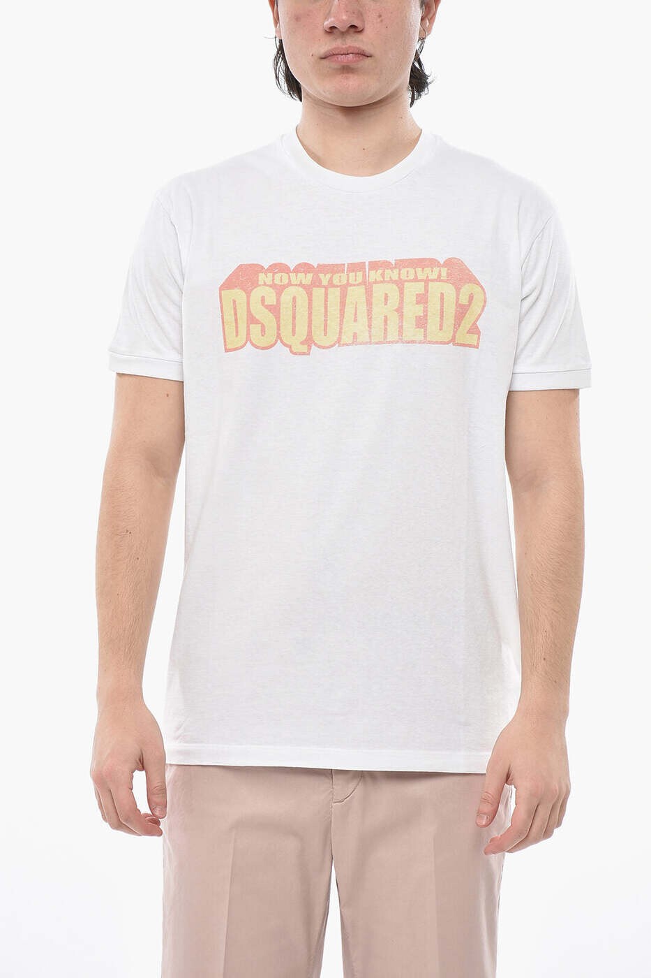 ディースクエアード DSQUARED2 Tシャツ メンズ ホワイト T-shirts S71GD1525 S22507 100 関税 送料無料 dk｜BRANDSHOP「il Tesoro」